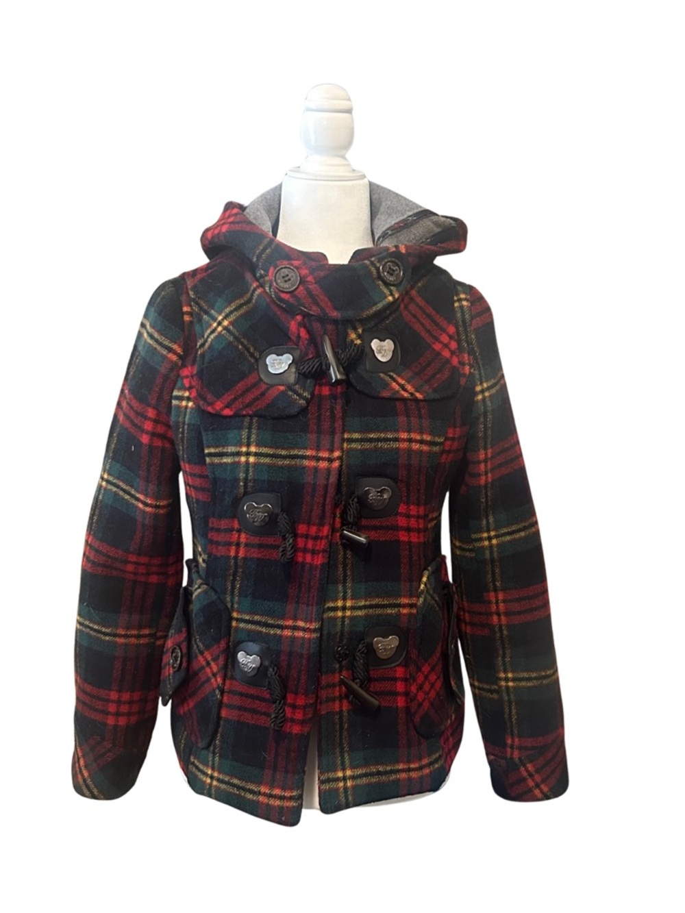 Teenie Weenie Black Label with Red and Green Plaid Trim